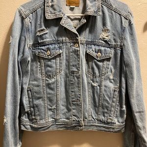 Destroyed American Eagle Denim Jacket